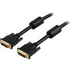 Deltaco DVI-I - DVI-I Dual Link 1m