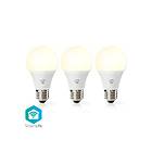 Nedis Smart LED A60 2700K 800lm E27 9W 3-pack (Dimmable)