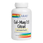 Solaray Cal-Mag 1:1 Vitamin D 150 Capsules