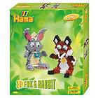 Hama Midi 3247 Gift Box - 3D Fox & Rabbit