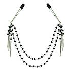 Sportsheets Midnight Svart Smyckade Bröstklämmor