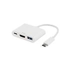 Deltaco USBC-HDMI3 USB C - HDMI/USB A/USB C M-F Adapter