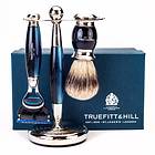 Truefitt & Hill Edwardian Collection Blue Mach3 - Super Badger (3-delar)