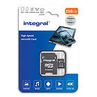 Integral microSDXC Class 10 UHS-I U3 V30 A1 100MB/s 256GB