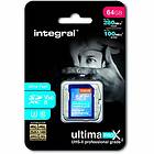 Integral UltimaPro X2 SDXC Class 10 UHS-II U3 V60 260/100Mo/s 64Go