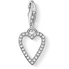 Thomas Sabo Heart Zirconia White Charm Pendant Berlock (Dam)