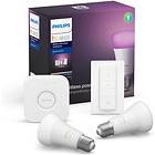 Philips Hue White and Color Ambiance Starter Kit Switch E27 9W 2-pack (Dimmable)