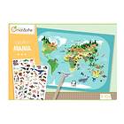 Avenue Mandarine Decalco Mania World Atlas Stickers