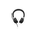 Jabra Evolve2 40 MS USB-A Stereo On-ear Headset