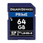 Delkin Prime SDXC Class 10 UHS-II U3 V60 2000x 64GB