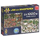 Jan Van Haasteren Puslespill Combo Christmas Gifts 2x1000 Brikker