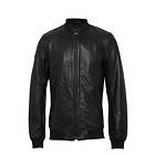 Billige skinnjakker Billige FULK BOMBER LEATHER JACKET DARK BROWN