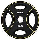 Thor Fitness Svarta PU Viktskivor Med Handtag 15kg