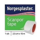 Norgesplaster Scanpor Microporous Tape 2.5x1000cm 10-pack