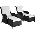 TecTake Benissa 45.5x45.5cm (incl. 2 Chairs, 2  Armchairs)