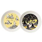 Arabia Mumin Gul/Hurra! Ø19cm 2-pack