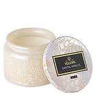 Voluspa Petite Embossed Glass Jar Candle Santal Vanille