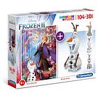 Clementoni Pussel Puzzles Kids SuperColor Frozen 2 With 3D Model 104 Bitar