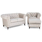 Manor House Chesterfield Deluxe (2-sits + Lenestol + Puff)