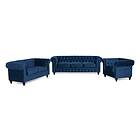 Trademax Chesterfield Lyx (3-sits + 2-sits + Lenestol)