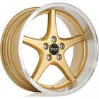 Ocean Wheels MK18 Gold Polish Lip 8.5x18 5/108 ET6 CB65.1
