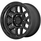 KMC KM544 Satin Black With Gloss Black Lip 8.5x17 6/139.7 ET0 CB106.2