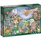 Falcon de Luxe Puslespill Owls In The Wood 1000 Brikker