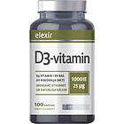 Elexir Pharma D3 Vitamin 1000IU 100 Capsules