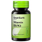 Great Earth Vitamiini D3/K2 60 Kapselit