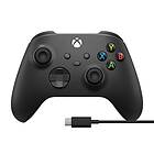 Microsoft Xbox Series X Wireless Controller - Carbon Black + Cable (Xbox Series 