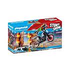 Playmobil Stuntshow 70553 Stuntshow motorcykel med eldvägg