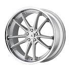 Asanti Black AB23 Brushed Silver Chrome Lip 10.5x22 5/120 ET35 CB74.1