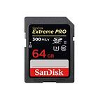 SanDisk Extreme Pro SDXC Class 10 UHS-II U3 V90 300Mo/s 64Go