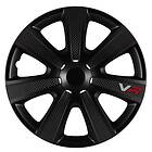 Auto-Style VR 14" Svart/Kol/Logo 4st
