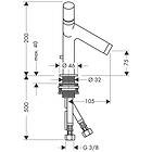 Axor Starck 80 Servantbatteri 10030990 (Polert Gull)