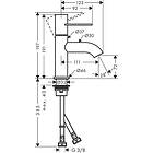 Axor Uno 70 Servantbatteri 38021250 (Børstet Gull)