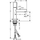 Axor Uno 110 Servantbatteri 45010310 (Børstet Röd Gull)