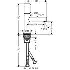 Axor Uno 80 Servantbatteri 45015310 (Børstet Röd Gull)