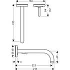 Axor Uno Servantbatteri 38116310 (Børstet Röd Gull)