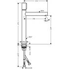 Axor Uno 260 Servantbatteri 45014950 (Børstet Messing)