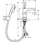 Axor Citterio E Servantbatteri 36130950 (Børstet Messing)