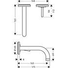 Axor Uno Servantbatteri 38113800 (Rustfritt Stål)