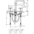 Axor Citterio E170 Servantbatteri 36116800 (Rustfritt Stål)