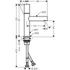 Axor Uno 110 Servantbatteri 45001990 (Polert Gull)