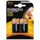 Duracell Plus Power 9V-batterier (6LR61) 2-pack