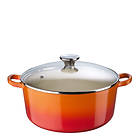 Le Creuset Gryte Rund 26cm 5,3L (med Glaslokk)