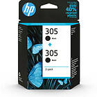 HP 305 (Svart) 2-pack