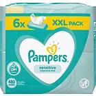 Pampers Sensitive Baby Wipes 6x80st