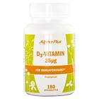 Alpha Plus D3-Vitamiini 25mcg 180 Tabletit