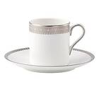 Wedgwood Vera Wang Lace Platinum Coffee Cup med Fat 80cl